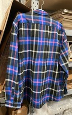 SUPREME 23aw Plaid Flannel Shirt Tartan Long Sleeve Blue Used 6d61df973b000c19b4
