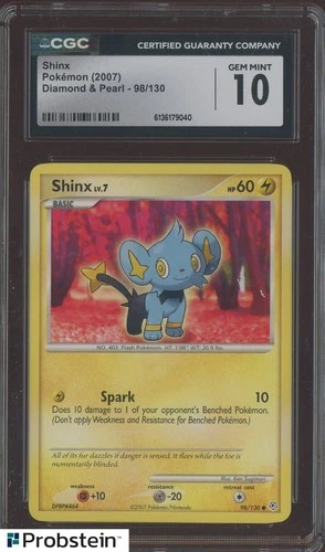 2007 Pokemon Diamond & Pearl #98 Shinx CGC 10 GEM MINT