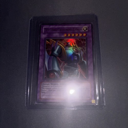 YUGIOH EVIL HERO LIGHTNING GOLEM GLAS-EN039 1ST ULTRA NM - Picture 1 of 3