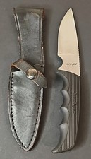 Vintage Kershaw 1030TF Fixed Blade Knife Japan w/ Leather Sheath