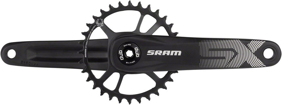SRAM SX Eagle 12-ступенчатый коленчатый вал диаметром 175 мм с алюминиевым шпинделем черного цвета для горных работ 18890₽