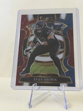 2025 Panini Select Football Evan Brown #24 Tri Color Prizm /399 - Texans