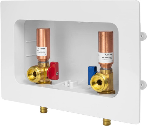Premium Washing Machine (Laundry) Outlet Box, 1/2-Inch Crimp Pex Connection, Cen