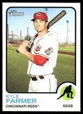 Kyle Farmer 2022 Topps Heritage #107 Reds MLB READ FREE SHIPPING AutographDen