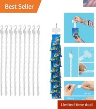 10-Piece Retail Display Strips with Hooks for Organized Merchandise Presentation