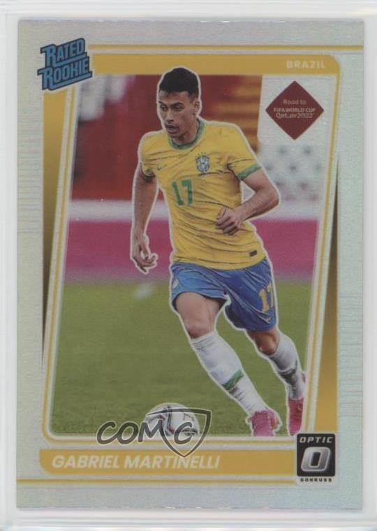 2021 Donruss Road to Qatar Rated Rookie Optic Holo Prizm Gabriel Martinelli 0nr3