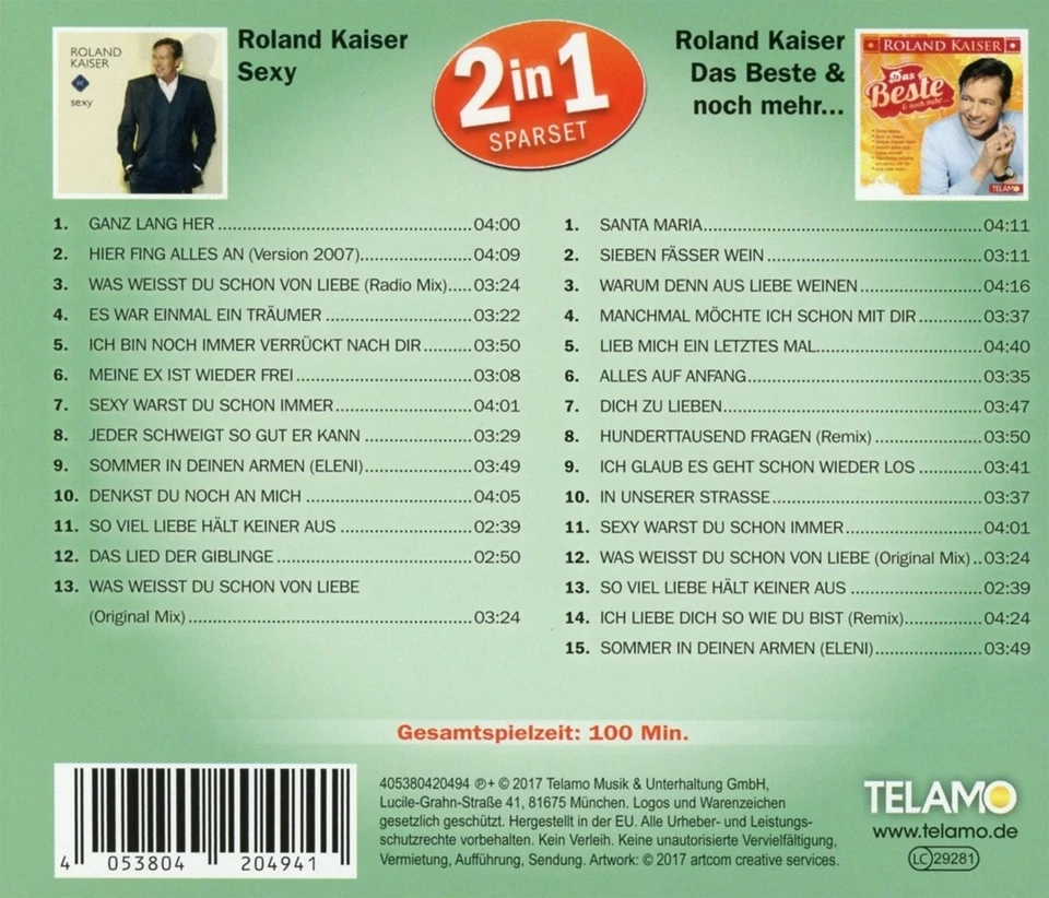 Roland Kaiser 2 in 1 (CD) - Image 3 of 3