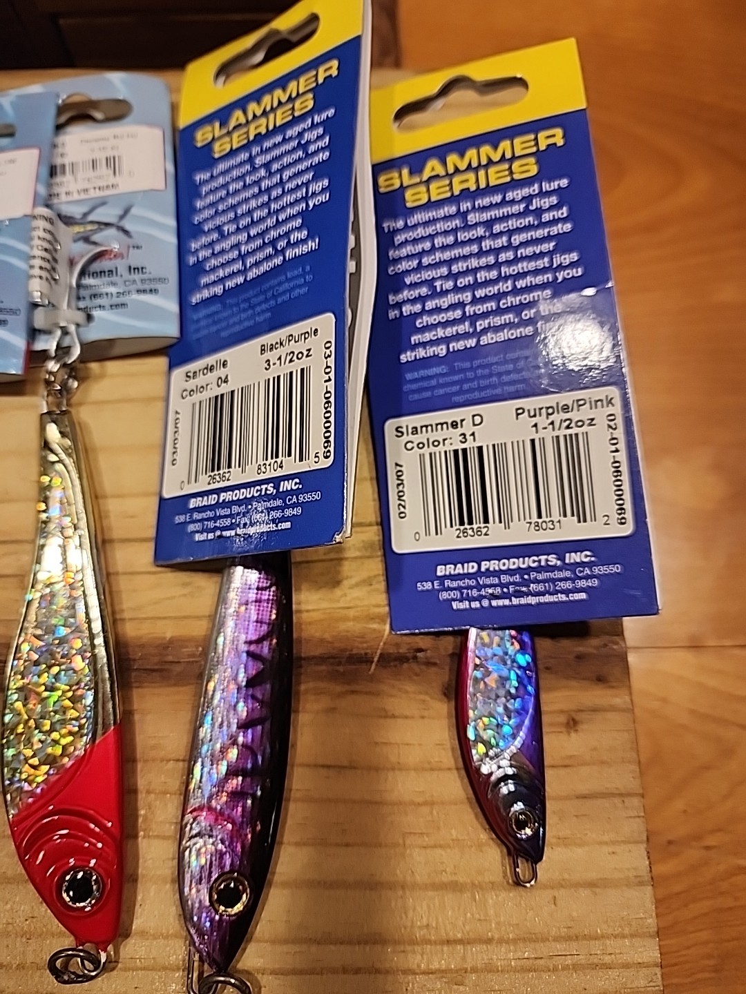 7pc Lead Metal Vertical Jigging Lures Saltwater Jigs Dennis Braids Assorted Size - Image 6