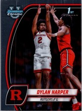 Dylan Harper 1st Rookie 2024-25 Bowman Chrome U University Card 22 Rutgers/Spurs