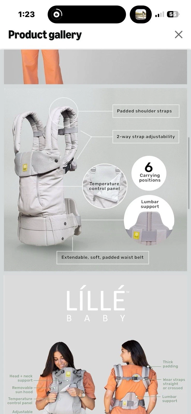 LILLEbaby Complete All Season Baby Carrier In The Stone