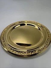 Vintage 24K Gold Plated Plate International Silver Company 11”