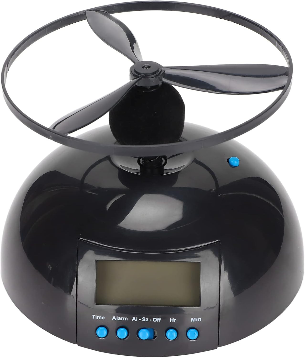 Flying Alarm Clock with Helicopter Propeller – Moving Alarm Clock on Wheels for photo Flying Alarm Clock with Helicopter Propeller – Moving Alarm Clock on Wheels for photo