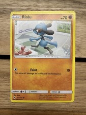 Riolu card from the 2019 Pokémon Sun & Moon Unbroken Bonds. card number 102/214
