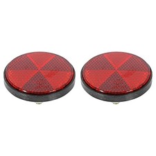Pair M6x1.0 Plastic Universal Screw Mount Reflective Warning Reflector for Red