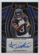 2023 Panini Select Signatures Blue Prizm 49/99 John Metchie III Auto 17oo