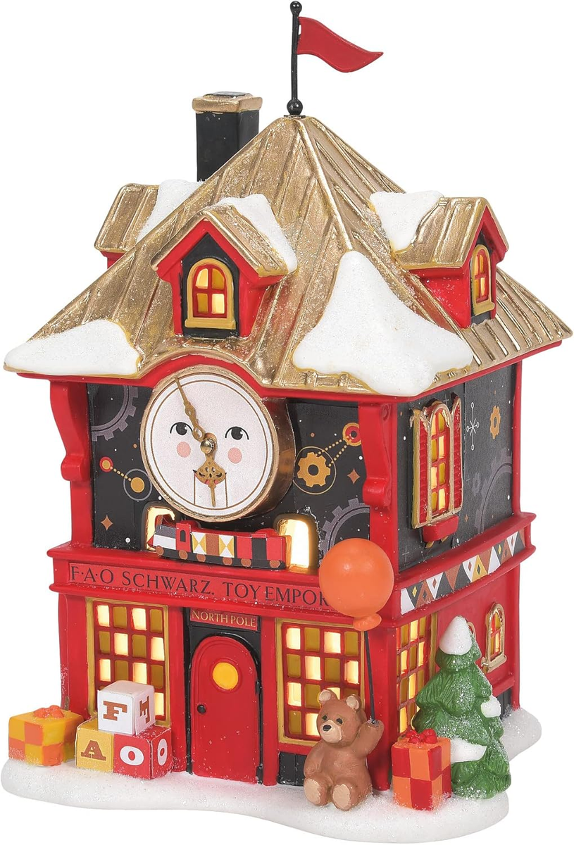 North Pole Village FAO Schwarz Toy Emporium Lit Building, 6.02