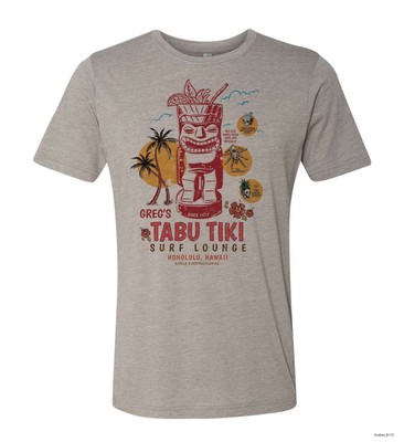 Tabu Tiki Surf Lounge Vintage T-Shirt Cotton Short Sleeve Shirt Classic