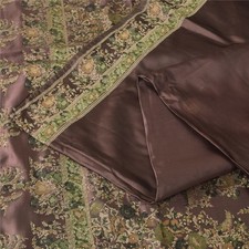 Sanskriti Vintage Wine Sarees Pure Satin Silk Brocade Banarasi Hand Woven Sari