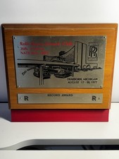 1977 ROLLS ROYCE Owners Club Dearborn, Michigan Second Award Trophy