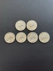 6 Lot Of 1963 - 1964 Washington Silver Quarter Coin 25C 90% Bullion