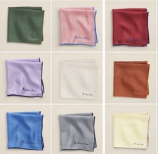 Brooks Brothers LOT OF 9 Silk Pocket Square/Handkerchief New-Minor Flaws