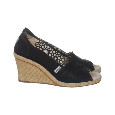 Toms, Keilschuhe, Größe: 39 1/2, Schwarz, Damen, 8 #cqq