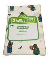 Sesame Street Count Dracula Halloween Pillowcases 2 Pack Standard Size NEW