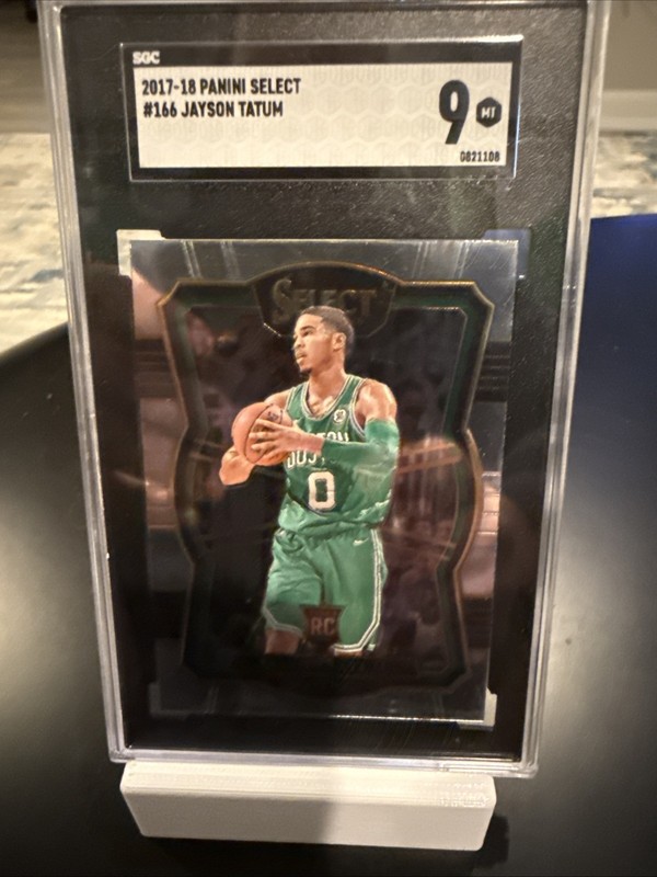 2017 Panini Select Premier Level Jayson Tatum #166 Rookie Card SGC 9 Celtics