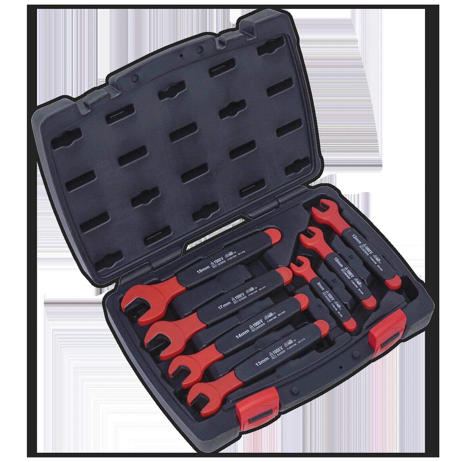 NEW! Insulated Open End Spanner Wrench Set 7pc VDE Approved 1500V DC 1000V AC