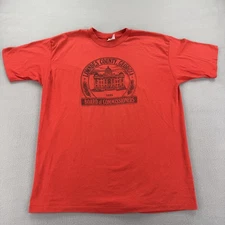 Vintage Lowndes County Georgia Shirt Mens XL Red Board of Commissioners 90s Tee