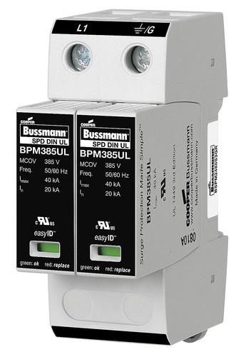 BUSSMANN / EATON BSPM2240S3GR Surge Suppressors 2 Phase 50Hz/60Hz 20KA 240VAC