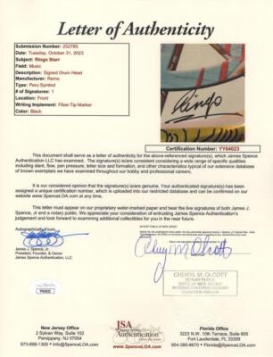 Ringo Starr The Beatles Signed Autograph 14