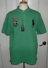 NWT Men's Polo Ralph Lauren  Co. Short Sleeve Polo Shirt Size XL Color Green