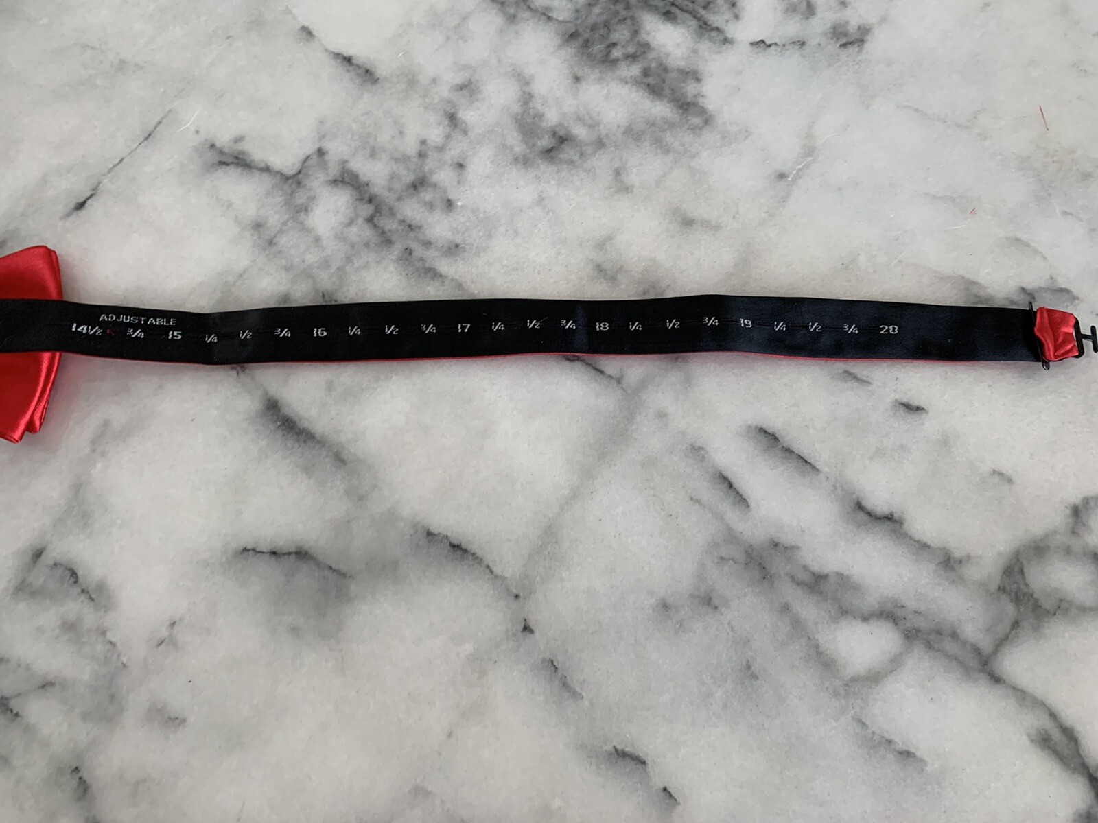 Alfani Solid Red Shiny Adjustable Pretied Bow Tie - image 4