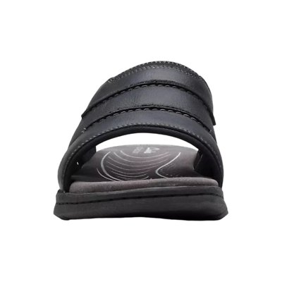 Clarks Walkford Easy Black Leather Men\'s Sandals 261 72310 Mens Clarks Walkford Easy Sandals - Black Leather, Size 7 M  main image 3