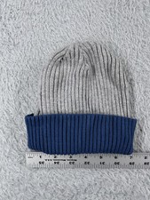 Gertex Beanie Toque Youth One Size Gray Blue Knit Viscose Polyester Blend