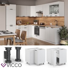 Credenza di base angolare da cucina componibile Fame-Line 87 cm bianco Vicco