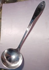 Coin Silver Olive Pattern by Jaccard & Co. St. Louis Large Soup Ladle-13"