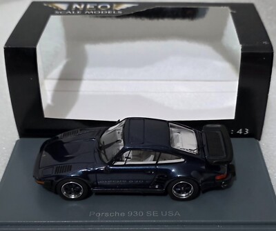 Porsche 911 (930) SE Flatnose Turbo USA 1987 Blue 1:43 Neo
