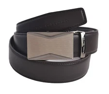Bussel Belt Ratchet Zip Belt - Expo Buckle with Brown Belt