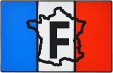 Auto Relief Schild 3D Aufkleber F Frankreich Flagge Landkarte 9 cm HR Art. 14356