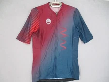 Wyn Republic Jersey Womens Extra Large Blue Red Cycling Zip Short Sleeve Pockets