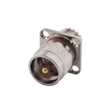 2x VHF UHF SO-239 Jack Female to PL-259 Plug Male Flange Mount Connector Adapter