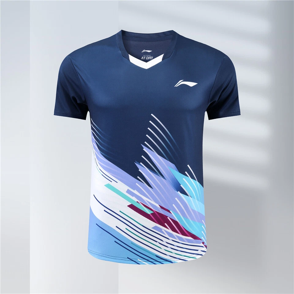 Adult Kid Li-Ning Sports Short Sleeve Tops Tennis Clothes Badminton Wear T-SHIRT - Image 2 of 4