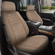 2pk Auto Drive Richmond Tan Truck Seat Covers w/ Headrest Cover 