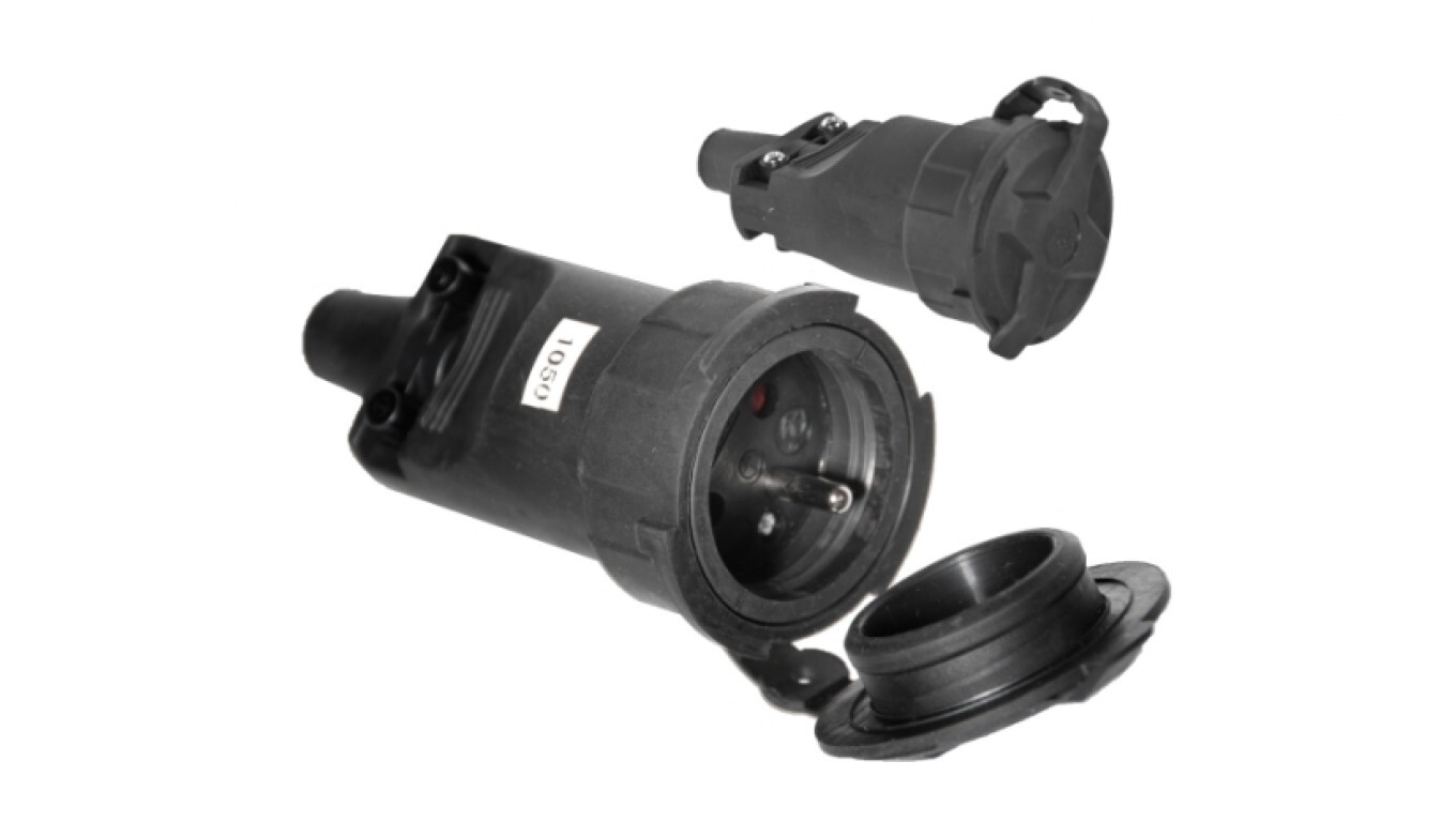 Portable rubber socket w/u 16A 250V IP65 D.3149 /T2UK