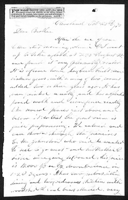 1870 Sister from Cleveland ALS to Edward A. Smith, Warren, OH Druggist (#13)