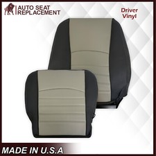 For 2011 2012 Dodge Ram Work Truck Vinyl Driver Seat Cover 2 Tone Graydark Gray