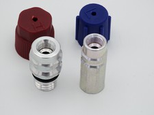 2X KLIMAANLAGE HD ND ANSCHLÜSSE FÜR R134a FÜR KFZ AUDI FORD OPEL SEAT SKODA VW