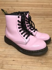 Doc Dr Martens Delaney Pink Patent Leather Zipper Combat 1460 J JY004 kids sz 3